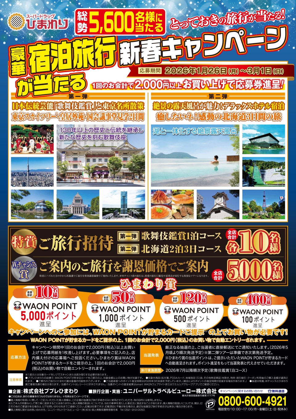 豪華宿泊旅行が当たる