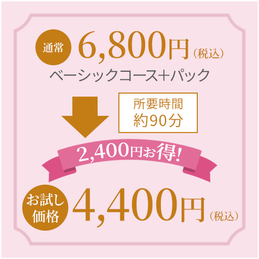 通常価格6,800円→お試し価格4,400円