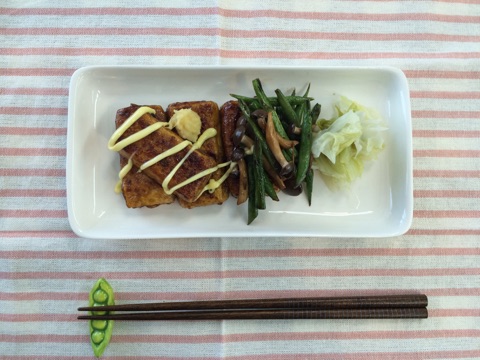 豆腐の照り焼きマヨの写真